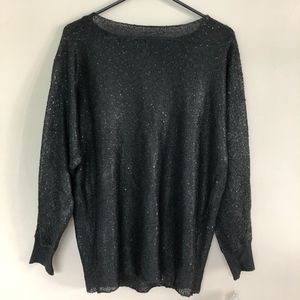 Alfani Black Sequin Top